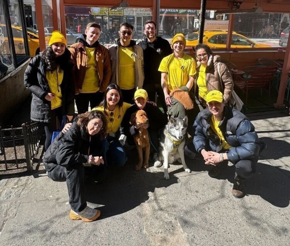 Some of the Fi team with their dogs